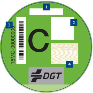 Pegatina C DGT